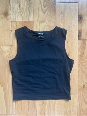 Simons i.Five Black Cropped Active Tank